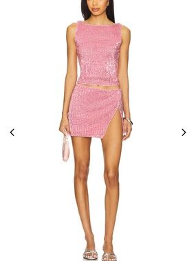 Lovers & Friends Pink Sequin skirt